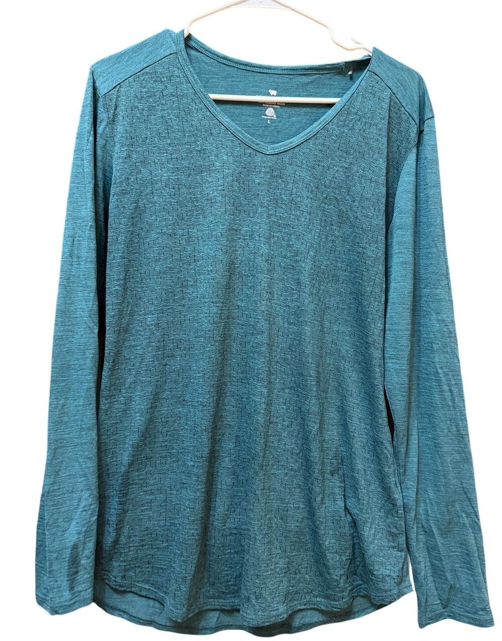 Seg'ments Merino Wool Long Sleeve Shirt/Base Layer - Green - Size large